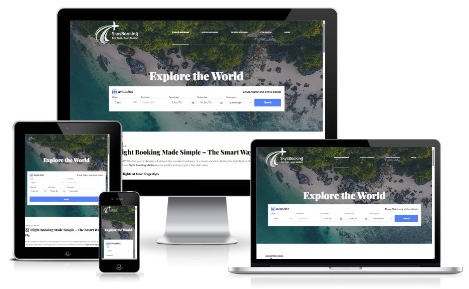 skysbooking-website-design